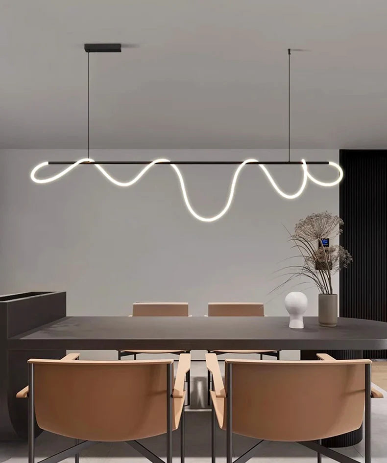 Nordic home decor line Chandeliers for dining room lustre pendant lights hanging lamps for ceiling Light fixture indoor lighting